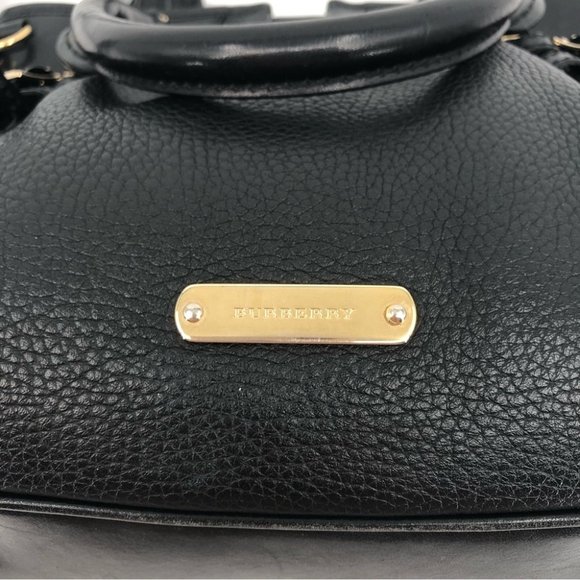 Burberry Black Leather Shoulder Bag | Medium Size, Made in Italy - Picture 6 of 8
